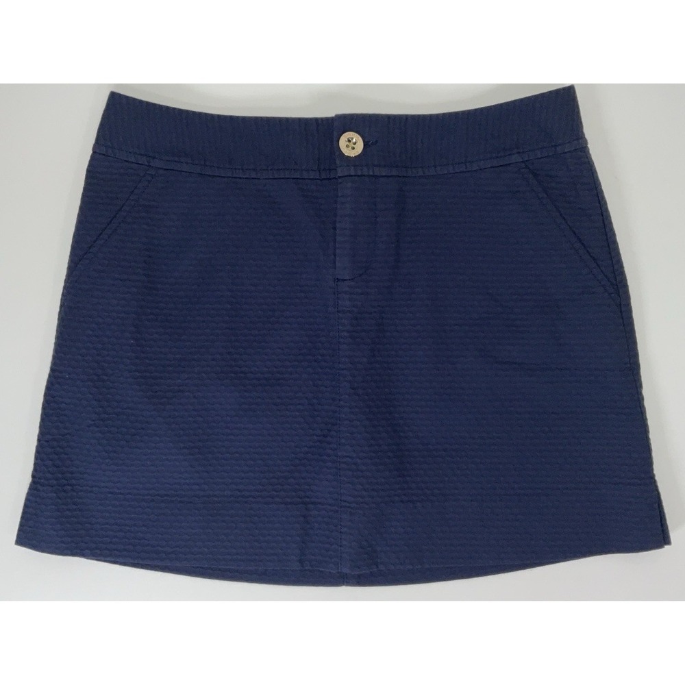 NWOT Women's Lilly Pulitzer Nicki Skort Textured Waves True Navy Size 4